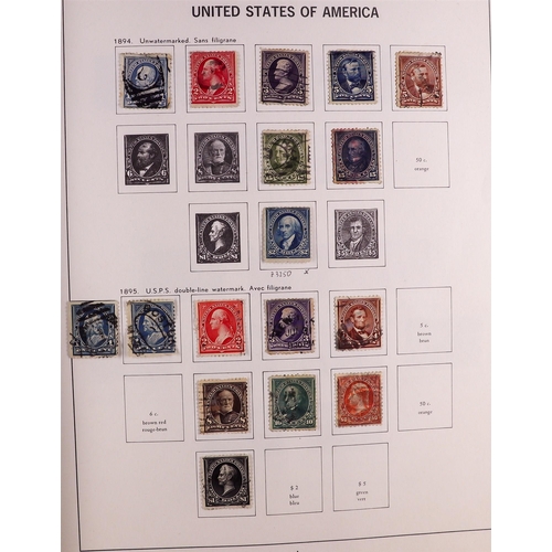 1323 - UNITED STATES 1847-1990 USED COLLECTION in two Davo albums, includes 1847 5c (corner fault) on cover... 