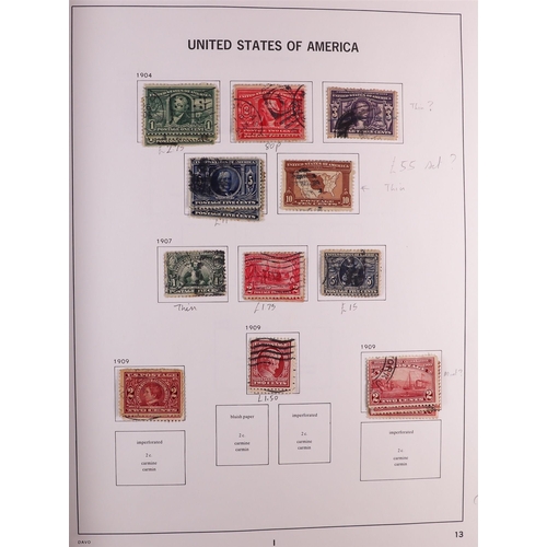 1324 - UNITED STATES 1857-1959 USED COLLECTION in Davo album, includes 1904 Louisiana set etc, plus additio... 