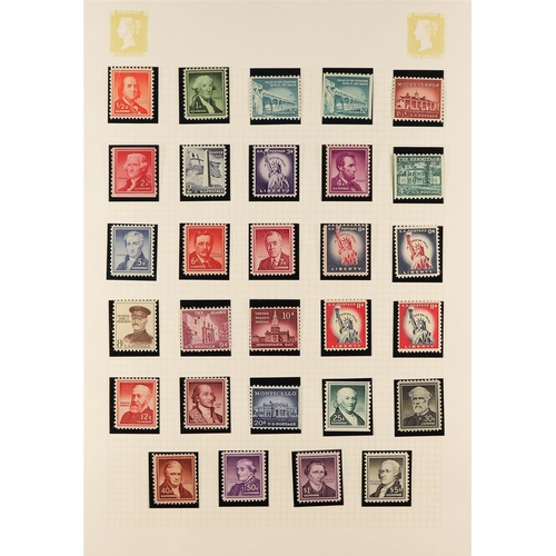 1327 - UNITED STATES 1930 - 1989 NEVER HINGED MINT COLLECTION in album, very fine (1,600+ stamps & 15 minia... 