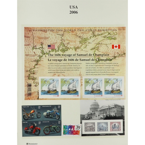 1328 - UNITED STATES 1980-2009 NEVER HINGED MINT COLLECTION in album, includes mini-sheets & sheetlets, val... 