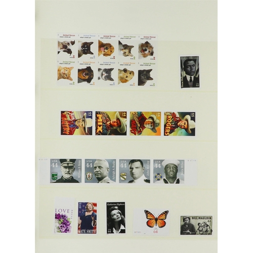 1328 - UNITED STATES 1980-2009 NEVER HINGED MINT COLLECTION in album, includes mini-sheets & sheetlets, val... 