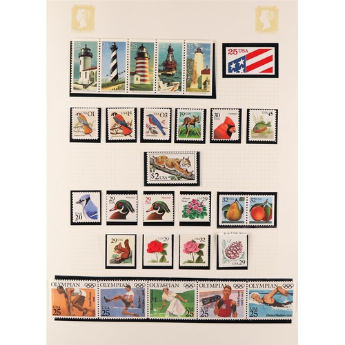 1329 - UNITED STATES 1990 - 2000 NEVER HINGED MINT collection in album, appears complete (800+ stamps, 40+ ... 