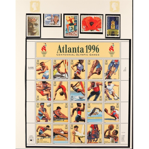 1329 - UNITED STATES 1990 - 2000 NEVER HINGED MINT collection in album, appears complete (800+ stamps, 40+ ... 