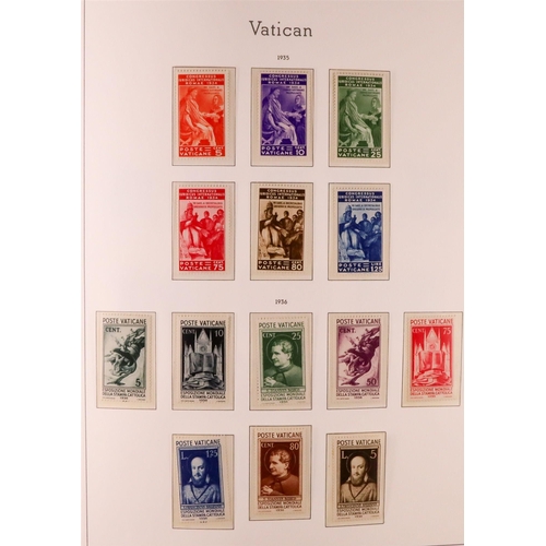 1333 - VATICAN CITY 1852-1998 COMPREHENSIVE MOSTLY NEVER HINGED MINT COLLECTION in hingeless Lighthouse alb... 