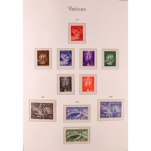 1333 - VATICAN CITY 1852-1998 COMPREHENSIVE MOSTLY NEVER HINGED MINT COLLECTION in hingeless Lighthouse alb... 