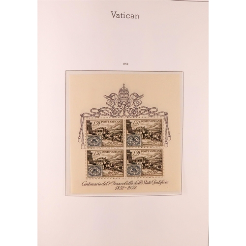 1333 - VATICAN CITY 1852-1998 COMPREHENSIVE MOSTLY NEVER HINGED MINT COLLECTION in hingeless Lighthouse alb... 