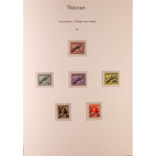 1333 - VATICAN CITY 1852-1998 COMPREHENSIVE MOSTLY NEVER HINGED MINT COLLECTION in hingeless Lighthouse alb... 