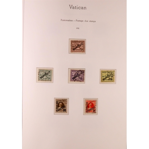 1333 - VATICAN CITY 1852-1998 COMPREHENSIVE MOSTLY NEVER HINGED MINT COLLECTION in hingeless Lighthouse alb... 