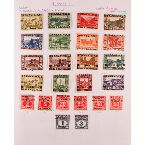 1341 - YUGOSLAVIA 1918 - 1970's COLLECTION in album, mint & used stamps includes regional issues for Bosnia... 