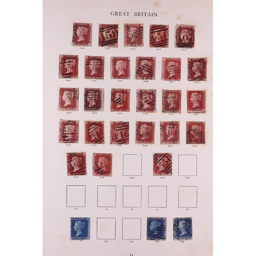 1345 - GREAT BRITAIN 1840 - 1950's COLLECTION in album, includes 7x Penny blacks, 2d blue, 1841 1d red-brow... 