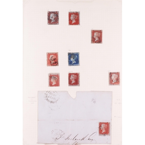 1345 - GREAT BRITAIN 1840 - 1950's COLLECTION in album, includes 7x Penny blacks, 2d blue, 1841 1d red-brow... 