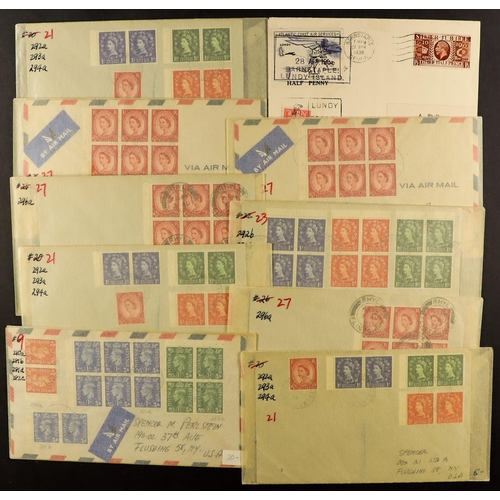 1347 - GREAT BRITAIN POSTAL HISTORY / COVERS mostly QV EL's to overseas destinations incl much trans-Atlant... 