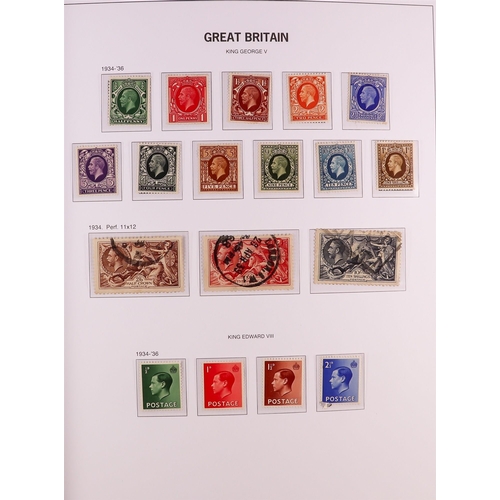 1349 - GREAT BRITAIN 1840-1970 COLLECTION in hingeless Davo album, includes 1840 1d Penny Black & 2d blue u... 