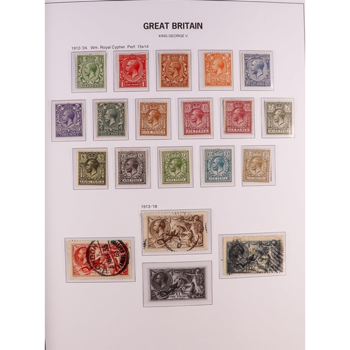 1349 - GREAT BRITAIN 1840-1970 COLLECTION in hingeless Davo album, includes 1840 1d Penny Black & 2d blue u... 