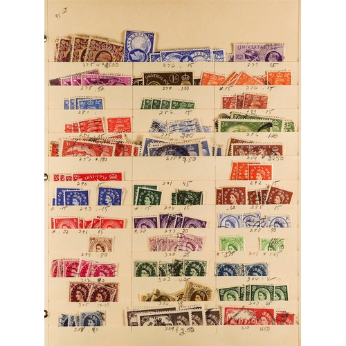 1350 - GREAT BRITAIN CARTON with stamps of all reigns in 7 stock books. Note stock and collections of mint ... 