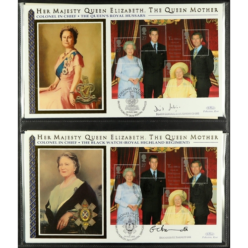 1366 - GREAT BRITAIN THE QUEEN MOTHER, WITH SIGNED COVERS. 1980 - 2002 collection of covers, stamps, miniat... 