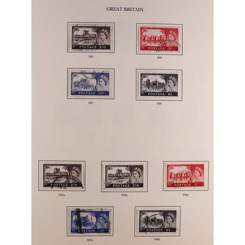 1374 - GREAT BRITAIN 1841-1970 USED COLLECTION in two Windsor albums, includes some QV issues with vals to ... 