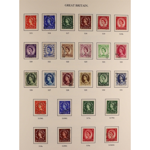 1374 - GREAT BRITAIN 1841-1970 USED COLLECTION in two Windsor albums, includes some QV issues with vals to ... 