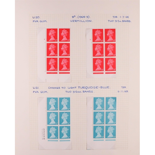 1377 - GREAT BRITAIN 1937-1970's CYLINDER BLOCKS Never hinged mint all different collection of corner Cylin... 