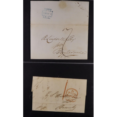 1395 - GB. COVERS & POSTAL HISTORY 1790's - 1840's POSTAL HISTORY COLLECTION of 40 stampless covers incl us... 