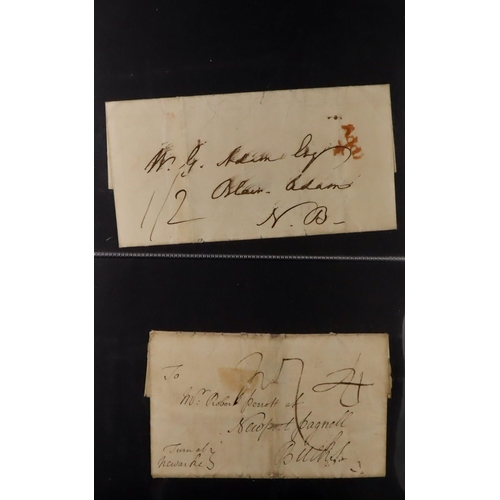 1395 - GB. COVERS & POSTAL HISTORY 1790's - 1840's POSTAL HISTORY COLLECTION of 40 stampless covers incl us... 