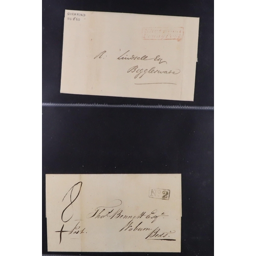 1395 - GB. COVERS & POSTAL HISTORY 1790's - 1840's POSTAL HISTORY COLLECTION of 40 stampless covers incl us... 