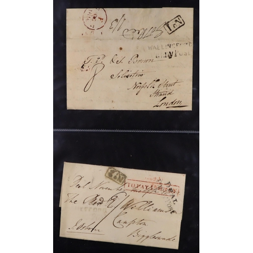 1395 - GB. COVERS & POSTAL HISTORY 1790's - 1840's POSTAL HISTORY COLLECTION of 40 stampless covers incl us... 