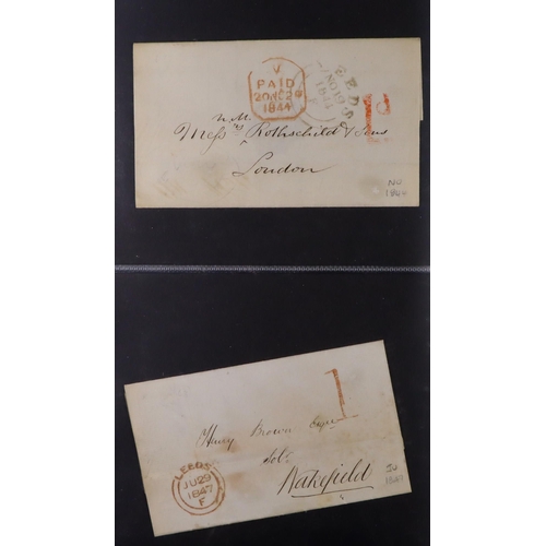 1395 - GB. COVERS & POSTAL HISTORY 1790's - 1840's POSTAL HISTORY COLLECTION of 40 stampless covers incl us... 