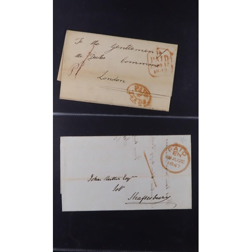 1395 - GB. COVERS & POSTAL HISTORY 1790's - 1840's POSTAL HISTORY COLLECTION of 40 stampless covers incl us... 