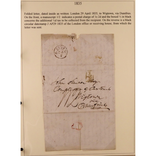 1396 - GB. COVERS & POSTAL HISTORY 1792 - 1946 COLLECTION of 22 covers & 8 fragments, includes 1797 with fa... 