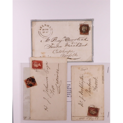 1406 - GB. COVERS & POSTAL HISTORY AYLSHAM (NORFOLK) 1830 - 1924 collection of 18 EL's, covers and cards wi... 