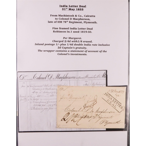 1412 - GB. COVERS & POSTAL HISTORY MARITIME MAIL collection of 5 EL's expertly written-up in binder, note 1... 