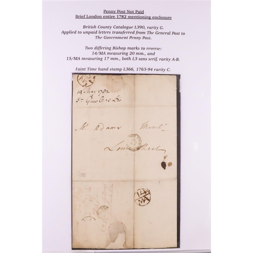 1417 - GB. COVERS & POSTAL HISTORY POSTAL HISTORY IN 4 BINDERS includes some written-up to a good standard,... 