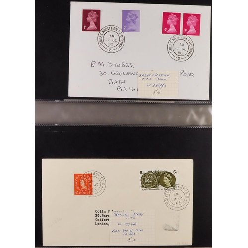 1419 - GB. COVERS & POSTAL HISTORY RAILWAY T.P.O. COVERS. A collection of 1956 to 1994 covers bearing stamp... 