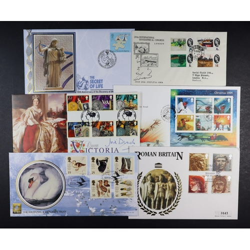 143 - FOUR CARTONS Includes world collection in two albums, Great Britain shoebox of used stamps, first da... 