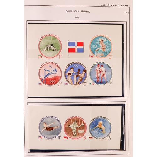 144 - OLYMPIC GAMES 1928-1960 world never hinged mint collection in special album, incl complete sets, min... 