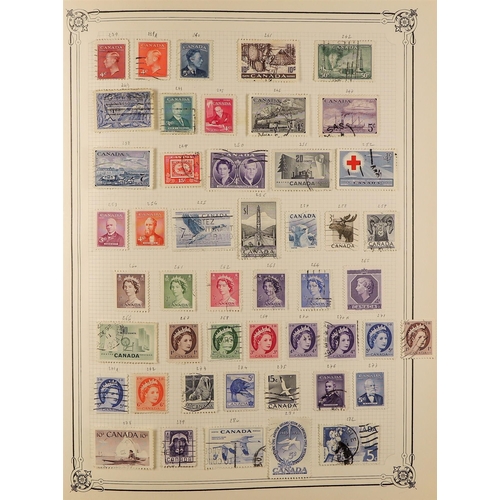 145 - USA & CANADA COLLECTION of 2000+ mint & used stamps in a large album, Canada from 1930's, USA from t... 