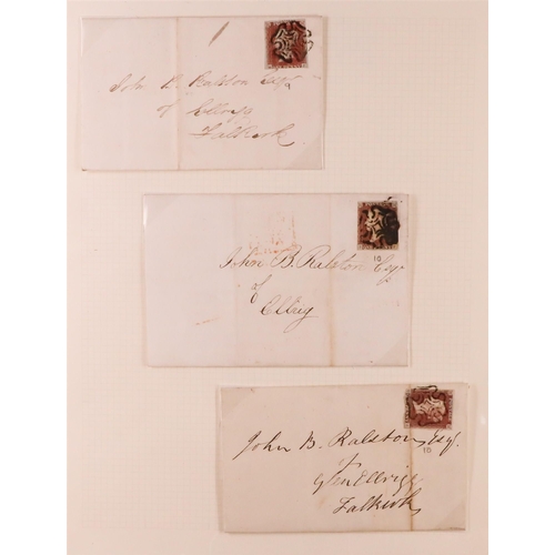 1478 - GB.QUEEN VICTORIA 1841 'BLACK PLATES' COLLECTION of 1d red-browns from black plates 1b to 11 inludes... 