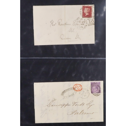 1486 - GB.QUEEN VICTORIA 1841 - 1899 COVERS collection of 27 stamped covers on pages, '2' in Maltese Cross,... 