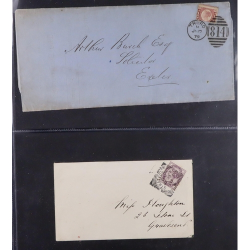 1486 - GB.QUEEN VICTORIA 1841 - 1899 COVERS collection of 27 stamped covers on pages, '2' in Maltese Cross,... 