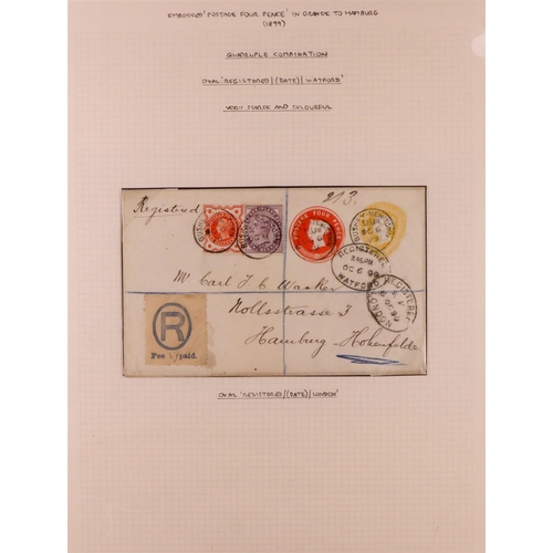 1486 - GB.QUEEN VICTORIA 1841 - 1899 COVERS collection of 27 stamped covers on pages, '2' in Maltese Cross,... 