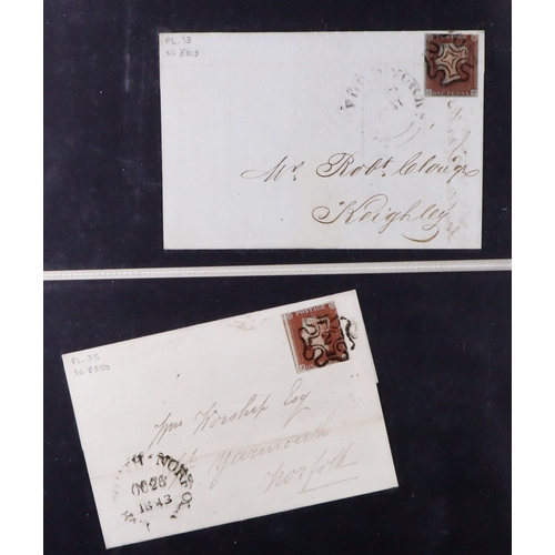 1486 - GB.QUEEN VICTORIA 1841 - 1899 COVERS collection of 27 stamped covers on pages, '2' in Maltese Cross,... 