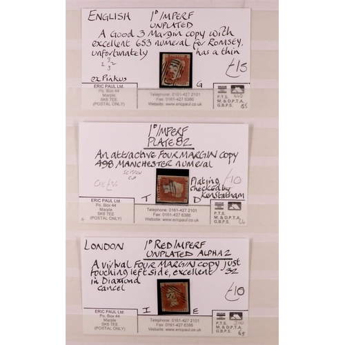 1497 - GB.QUEEN VICTORIA 1841 1d red-browns used examples in a stock book, includes 24 examples on cards wi... 