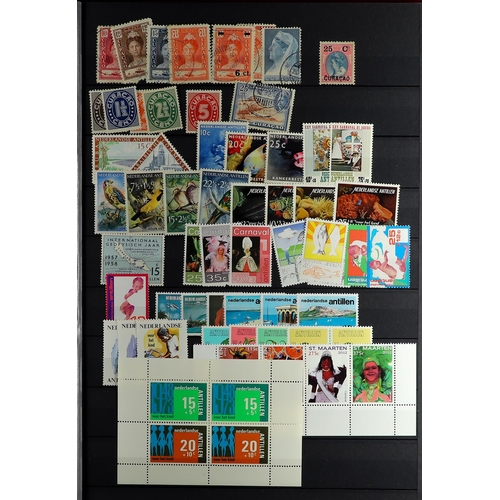 150 - STOCK BOOK WITH CARIBBEAN STAMPS. Chiefly modern mint sets and miniature sheets but also some older ... 