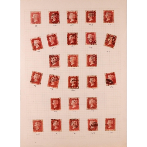 1538 - GB.QUEEN VICTORIA 1864-79 1d red complete set of plate numbers from 71 to 225 (no 77) chiefly fine, ... 