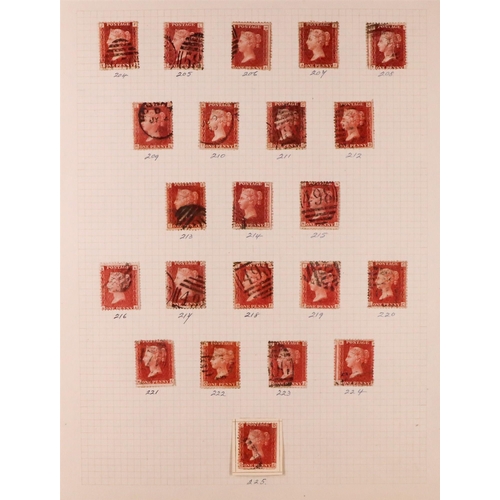 1538 - GB.QUEEN VICTORIA 1864-79 1d red complete set of plate numbers from 71 to 225 (no 77) chiefly fine, ... 