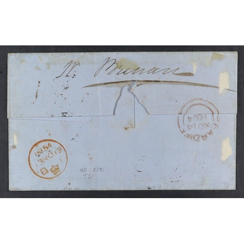 1559 - GB.QUEEN VICTORIA 1872 a wrapper or envelope bearing 3d plates 9 or 10 to France, written up on a pa... 