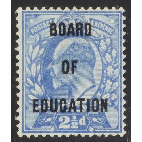 1620 - GB.EDWARD VII BOARD OF EDUCATION 1902-04 2½d ultramarine, SG O85, mint lightly hinged, part OG. Wenv... 