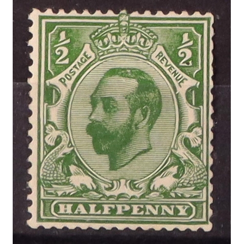 1632 - GB.GEORGE V 1912 ½d deep green, simple Cypher, SG N3 (3), mint, hinge remains. Cat. £120. Lot 1632 (... 