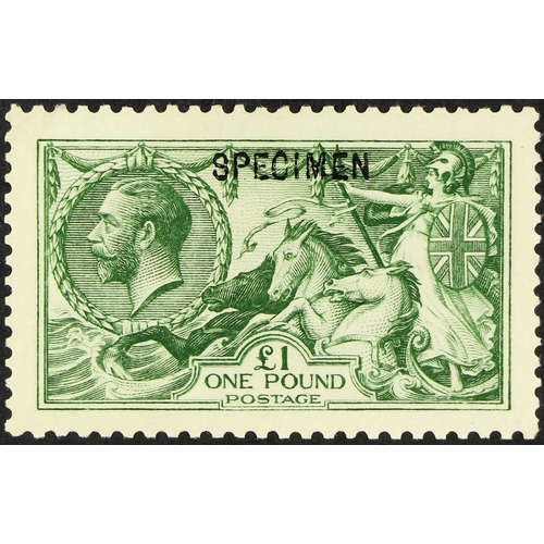 1637 - GB.GEORGE V 1913 £1 green Seahorse, Waterlow printing with type 26 